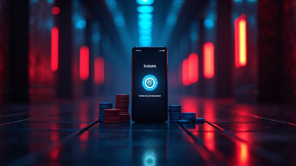 Android phone showing an APK install screen in a neon casino setting