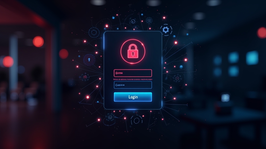 Casino-Login-Fehlerbildschirm mit Browser- und Sicherheitswarnsymbolen