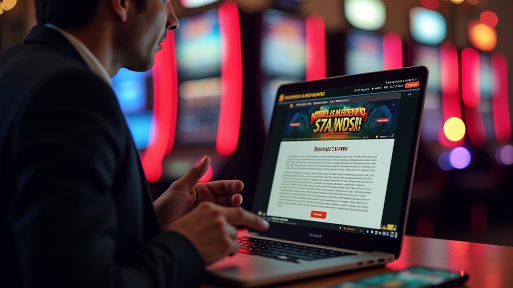 Player carefully checking a promo code page and bonus terms before claiming an offer
